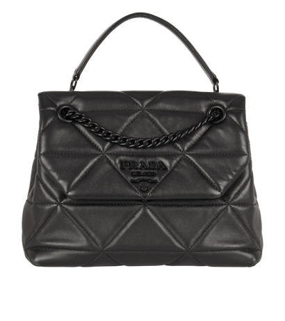 Small Spectrum Bag, &pound;850, Handbags, Black, Leather, Front view